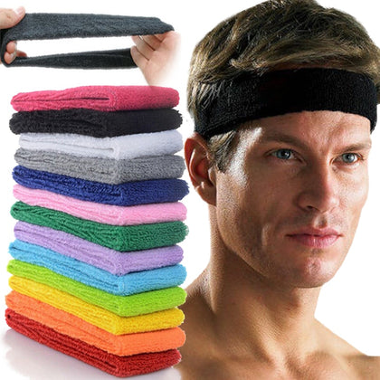 Sport Cotton Sweatband Headband for Men