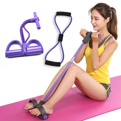 Elastic Pull Ropes Exerciser Rower Belly Resistance Band